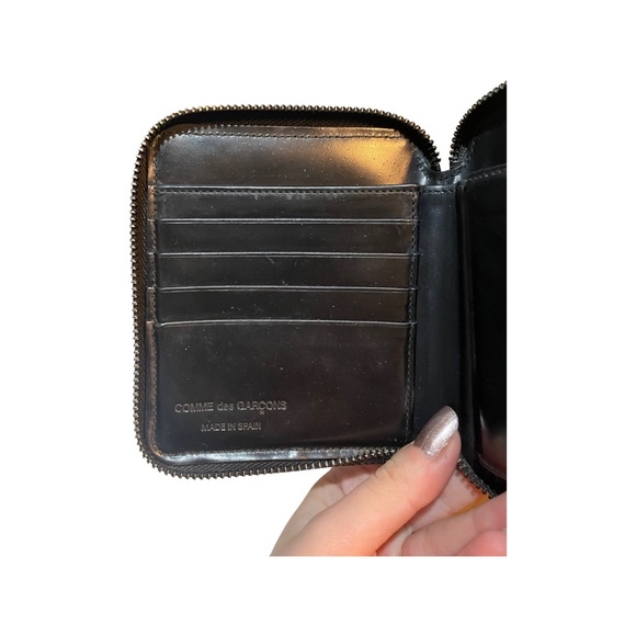 COMME DES GARÇONS ZIP AROUND LEATHER WALLET (DARK BLUE) - Picture 6 of 6